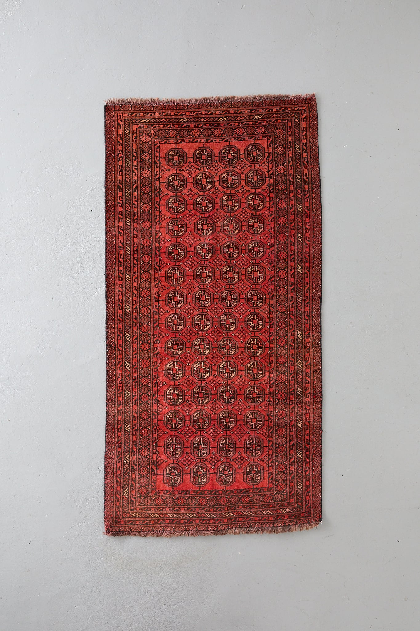 No.213 ヴィンテージラグ トライバルラグ トルクメン族(183×94cm)レッド ブラック ブラウン ベージュ