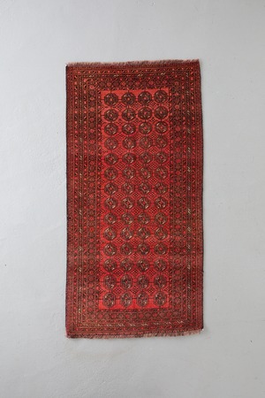 No.213 ヴィンテージラグ トライバルラグ トルクメン族(183×94cm)レッド ブラック ブラウン ベージュ