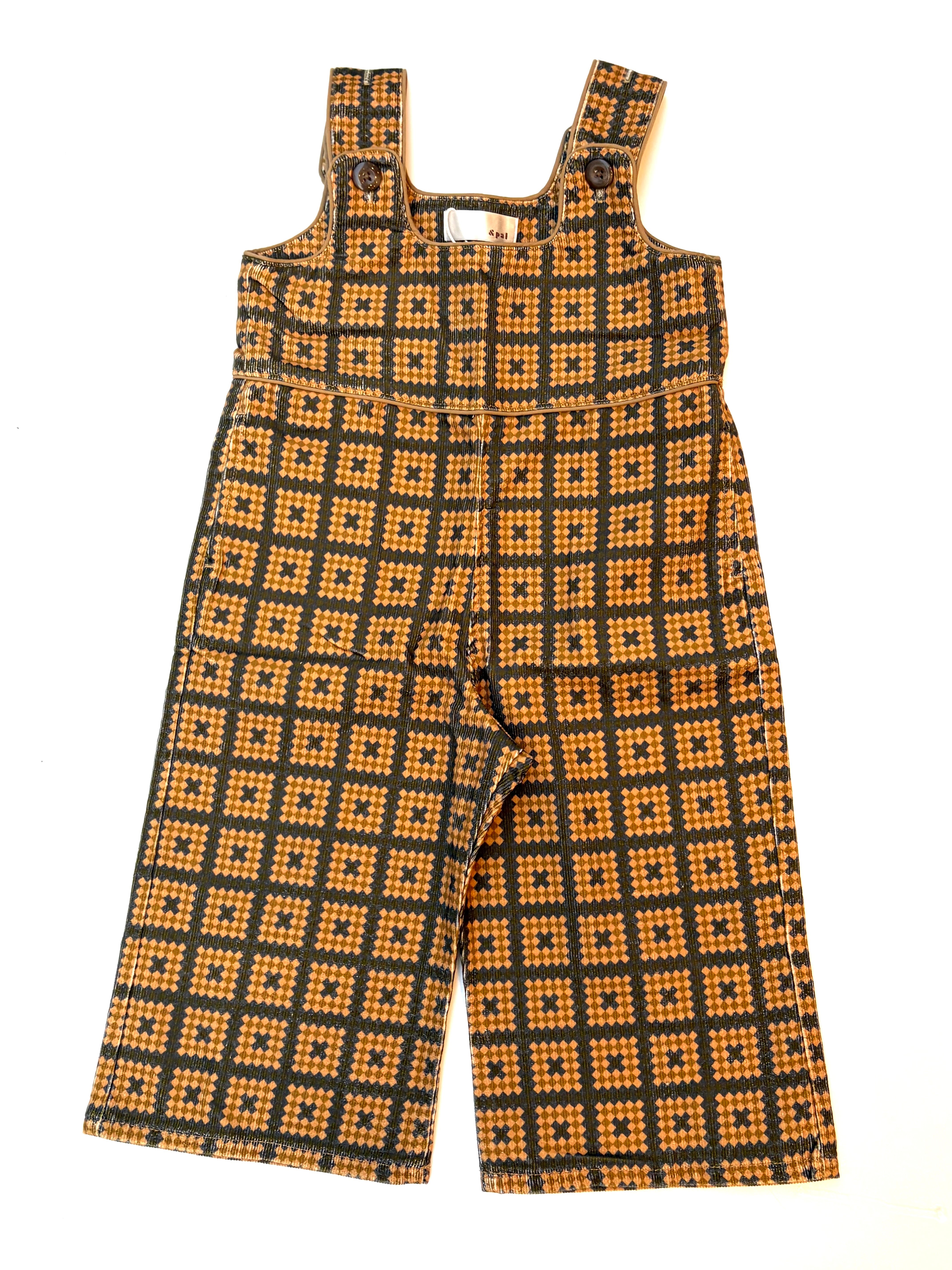 【26AW】&PAL(アンドパル)コーデュロイサロペット マスタード(80/90/100/110)