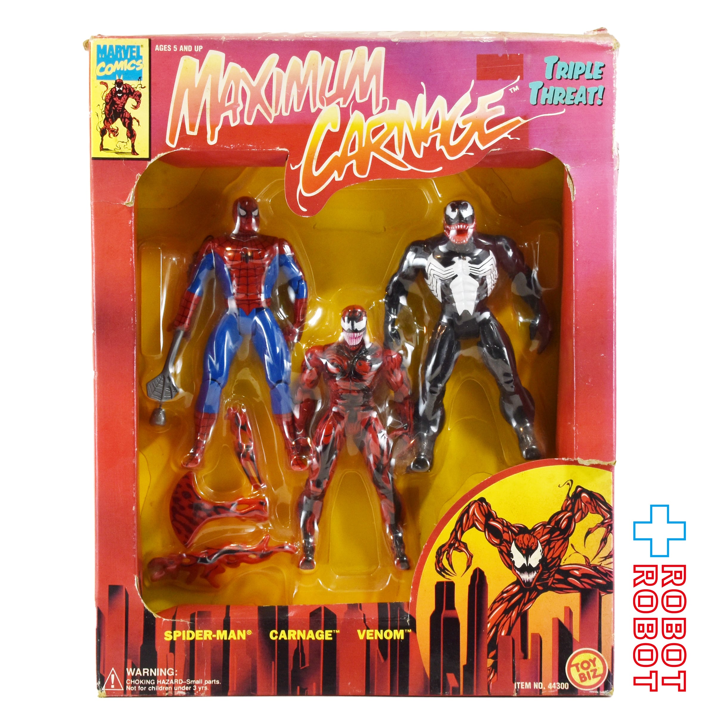 フラ トイ フィギュア ３体セット ヴァリアント・エンタープライズ トイビズ マキシマム・カーネイジ スパイダーマン & カーネイジ