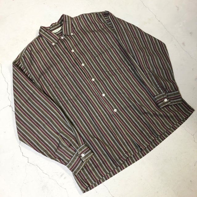 ⊕1950'S DUTCHMAID BUTTON BOWN STRIPE SHIRT