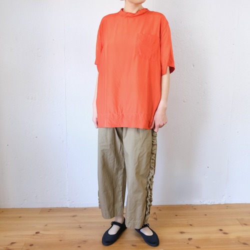 Gauze#(ガーゼ) VIVIENNE PANTS サイドフリル コットンパンツ