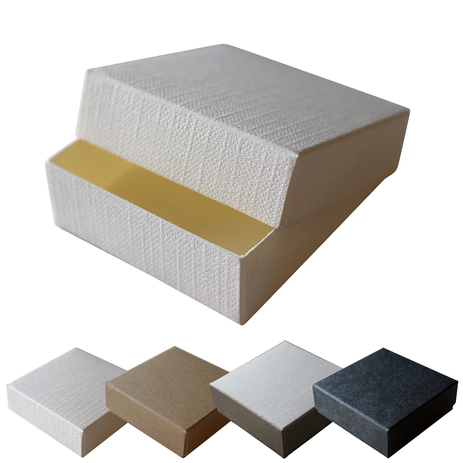 【数量限り】ギフトボックス DIY フタ箱 50箱 60×60×21mm ホワイト