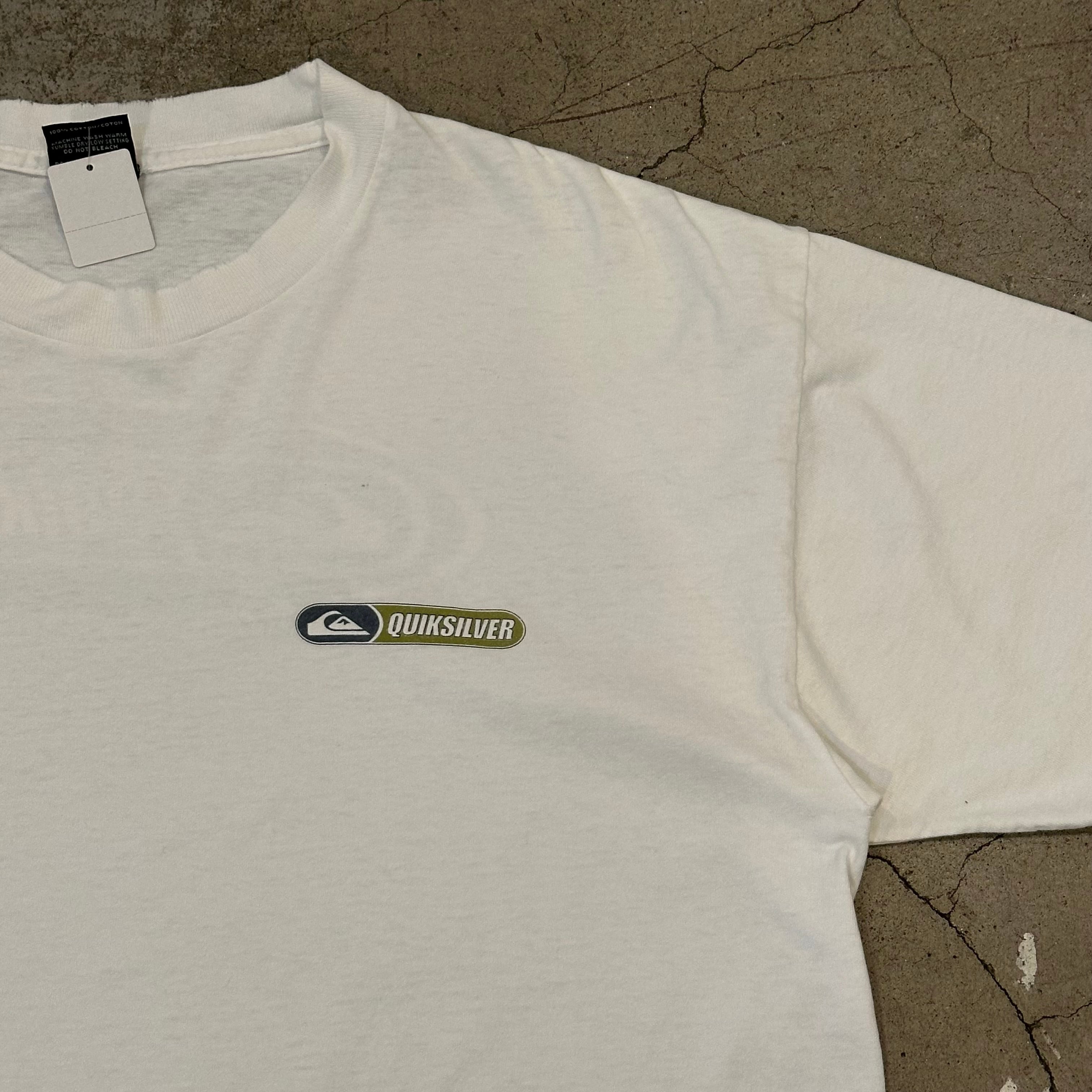 90s Quik Silver oval logo print t-shirt | 仙台 古着屋 ShuShuBell