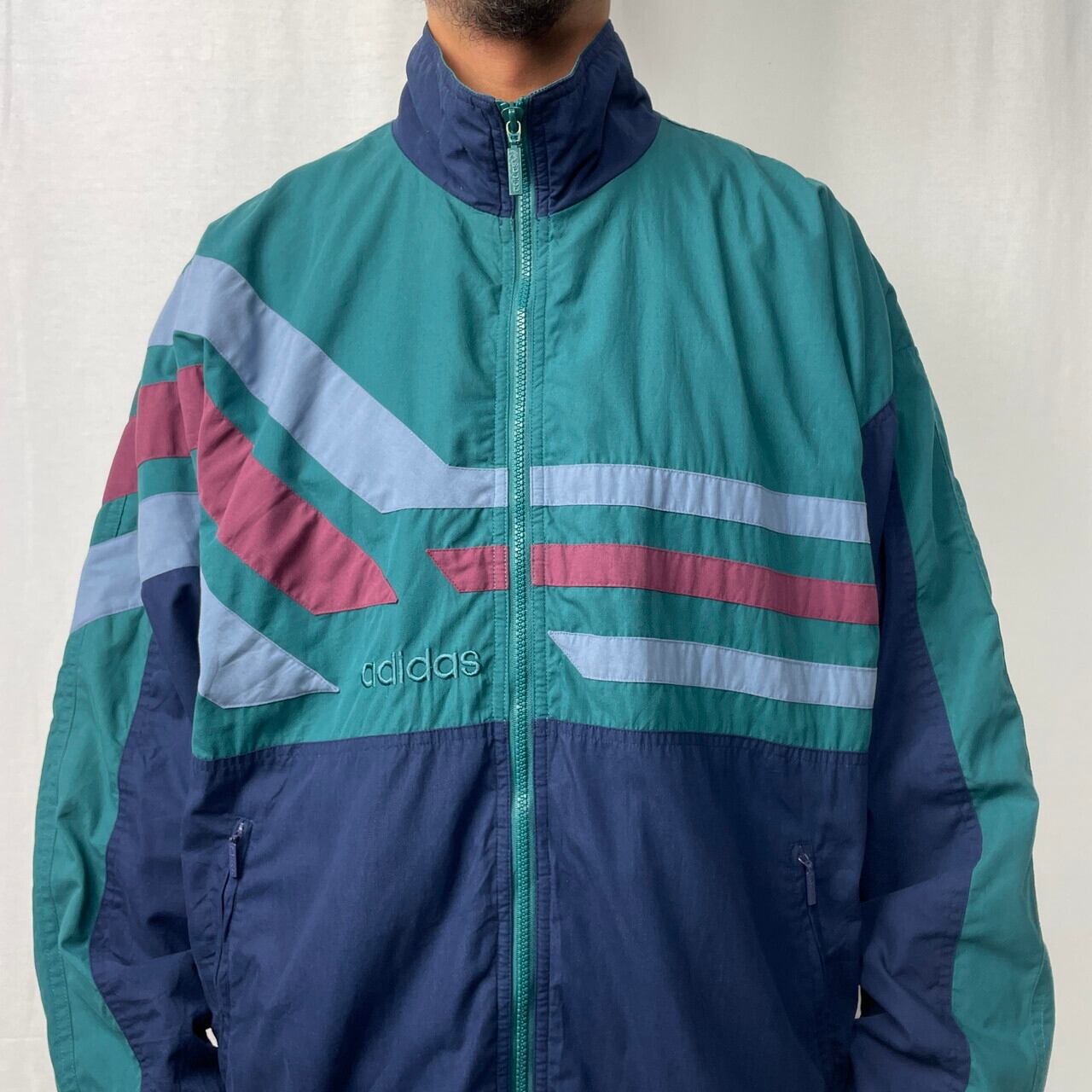 80年代 adidas アディダス ポリエステル×コットン トラックジャケット