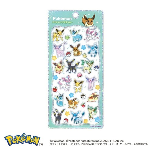 ポケモン プチドロップステッカー イーブイとその進化形