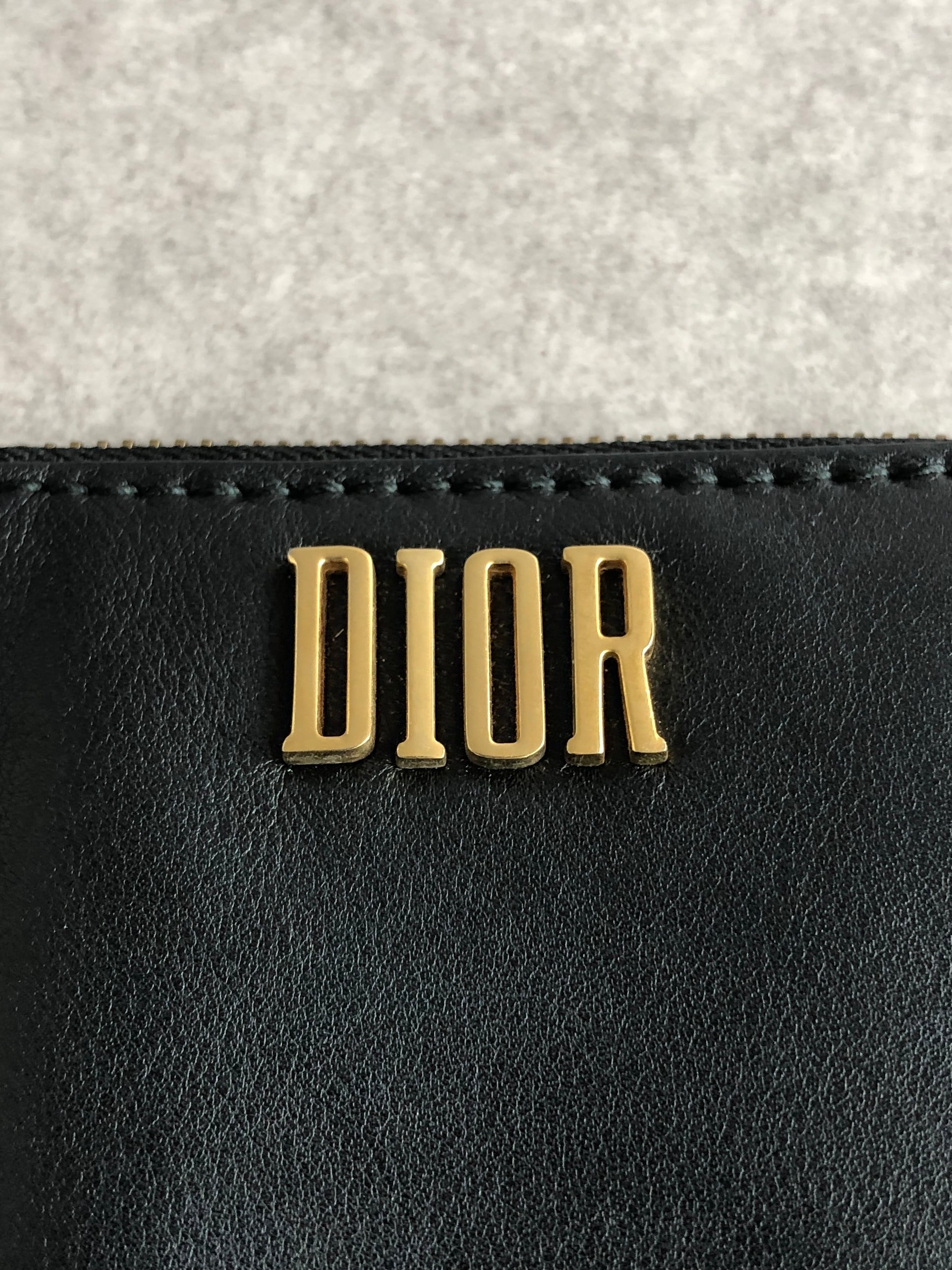 値下げ ☆ ディオール 二つ折り 財布 ブラック ヴィンテージ Christian Dior クリスチャン ディオール 財布 ブラック ロゴ レザー 2