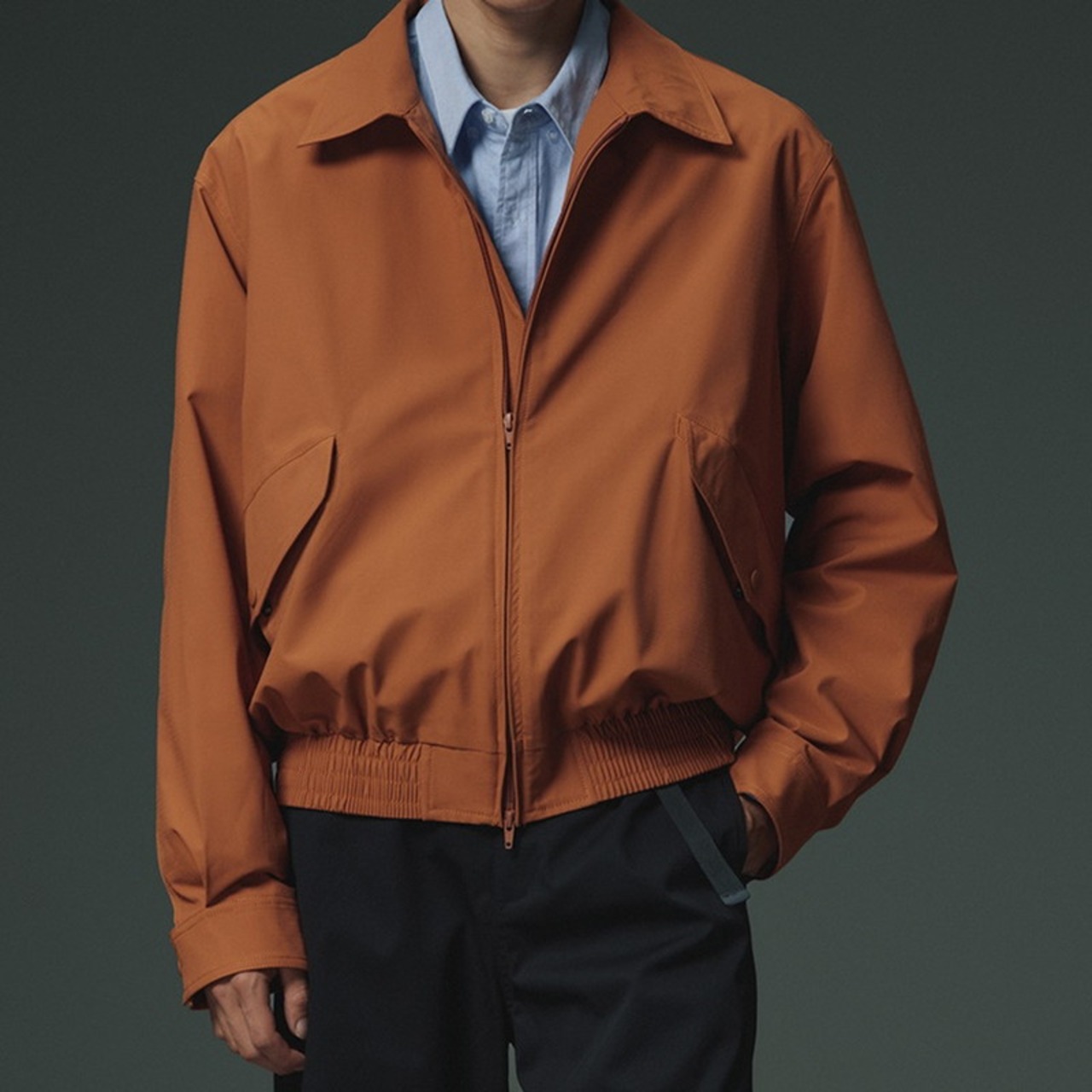 シンプルベーシックハリントンジャケット　963