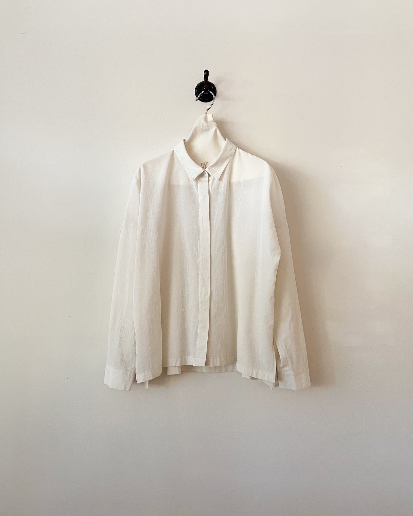 evam eva コットンシャツ　cotton shirt