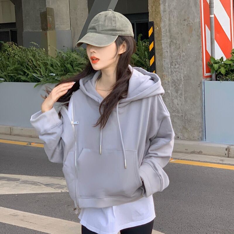 ショートフードセーター レディーススプリングルーズスリムトップス 春物 YY-ファッション7422809320