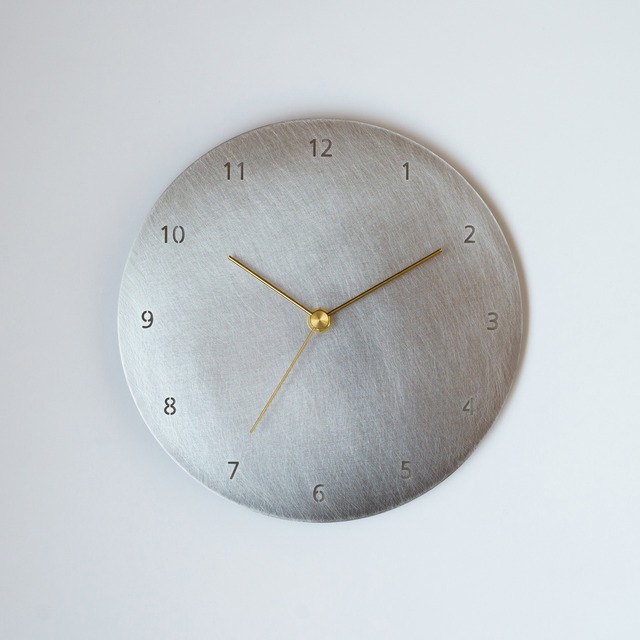 壁掛け時計 ＜タイプ2-220＞ 数字入り / ステンレス　minimal wall clock <type2-220 number> / stainless