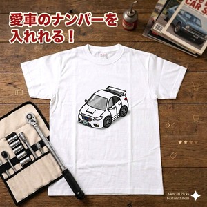 【スバル WRX STI VAB】イラスト入りTシャツ 車好き 納車祝い プレゼント グッズ カスタム【送料無料】