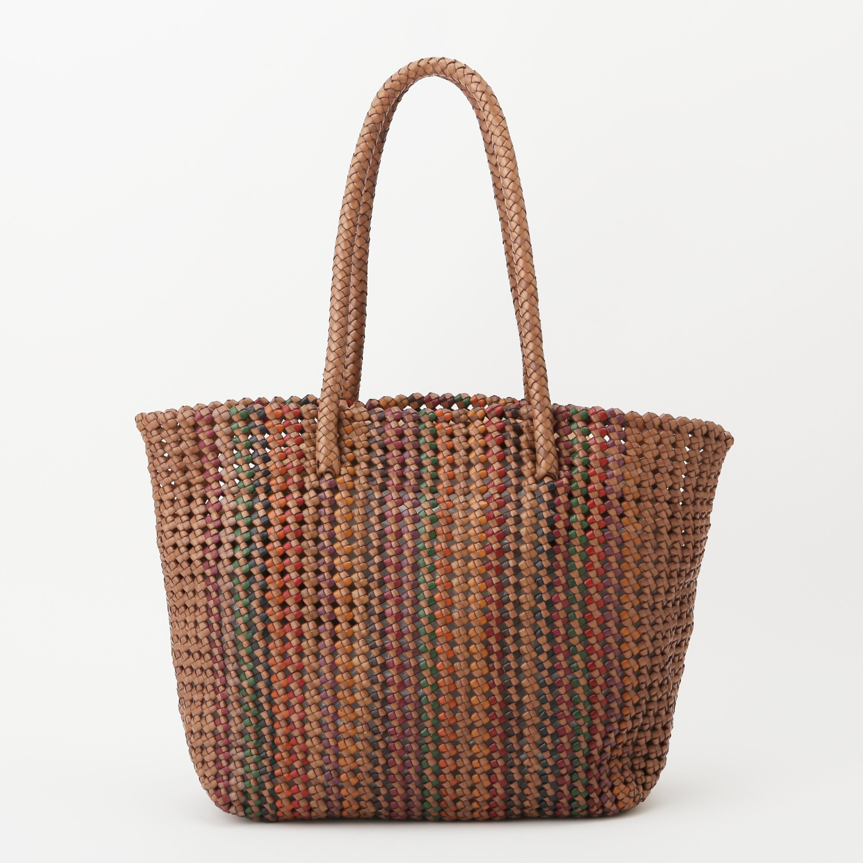 人気ブランド新作豊富 山羊革 石畳編みメッシュ マルチカラートートバッグ ゴートレザー ハンドメイド レザーメッシュ 軽い トートバッグ トート バッグ Michiganladder Com