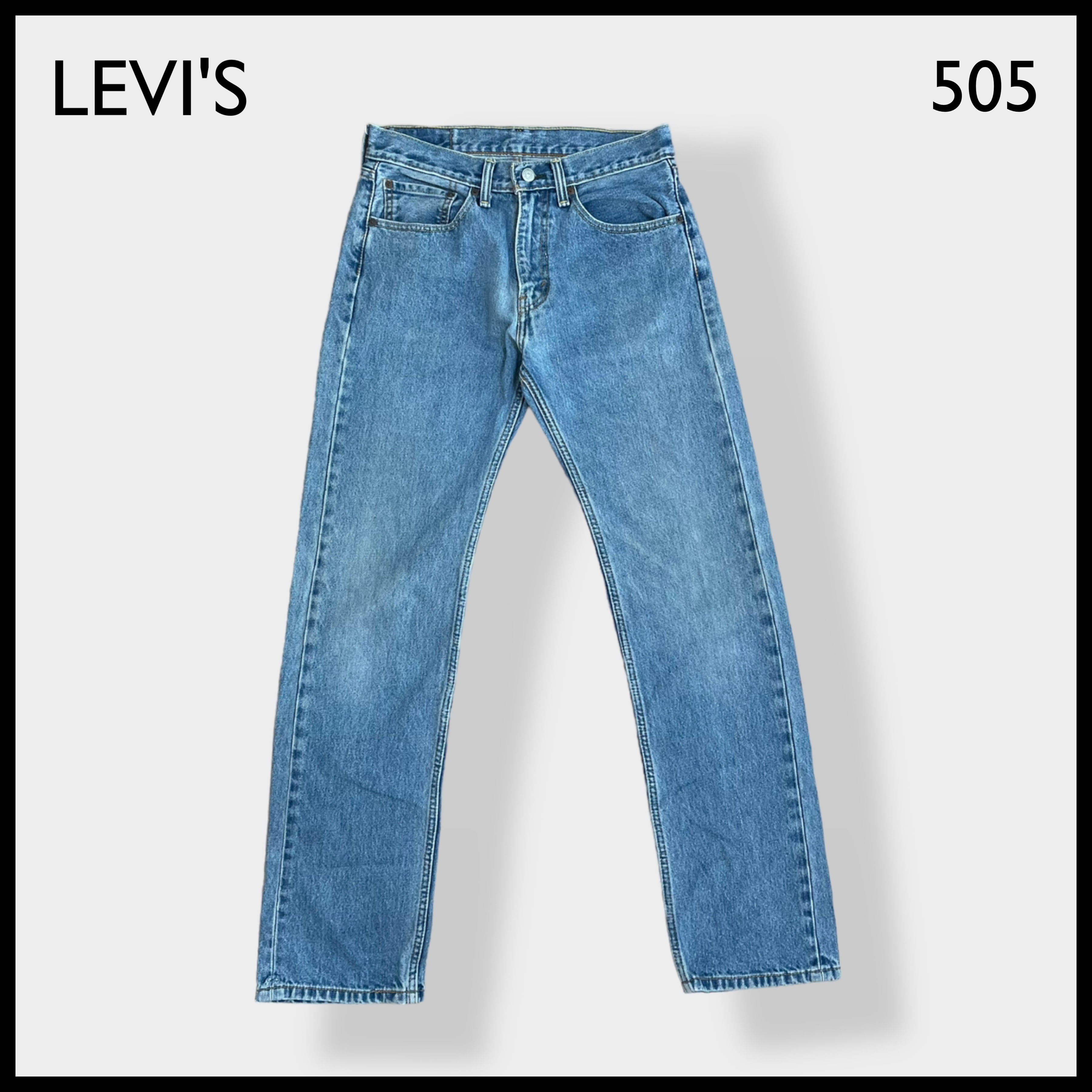 70s levi's 505 66 BIG E 耳付き ボタン裏5 w32 - デニム/ジーンズ