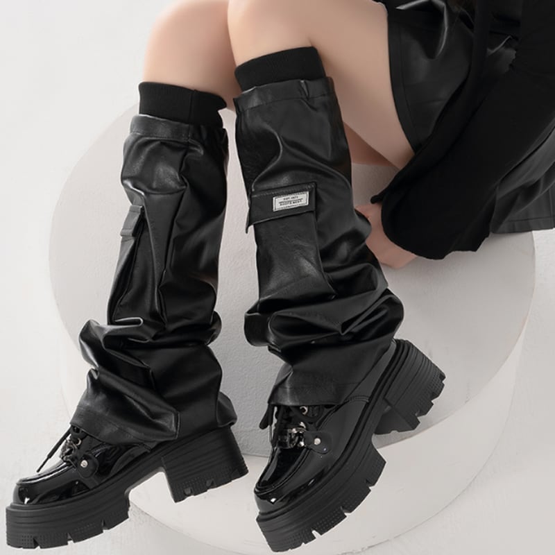 lapel pocket leg warmers la1137