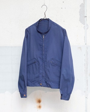 old band collar zip shirt jacket / lightweight cotton fabric / short length & relaxed silhouette / From SPAIN