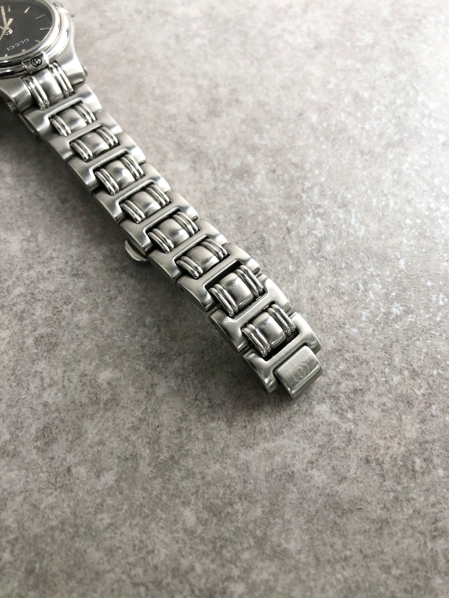 GUCCI グッチ 腕時計 シルバー×ブラック ステンレススチール 9040L クォーツ vintage ヴィンテージ オールド z3cdyu