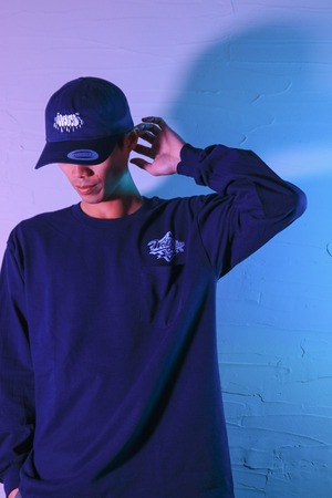 "MOL53 DROP" Low Profile Cotton dad Cap [NAVY]