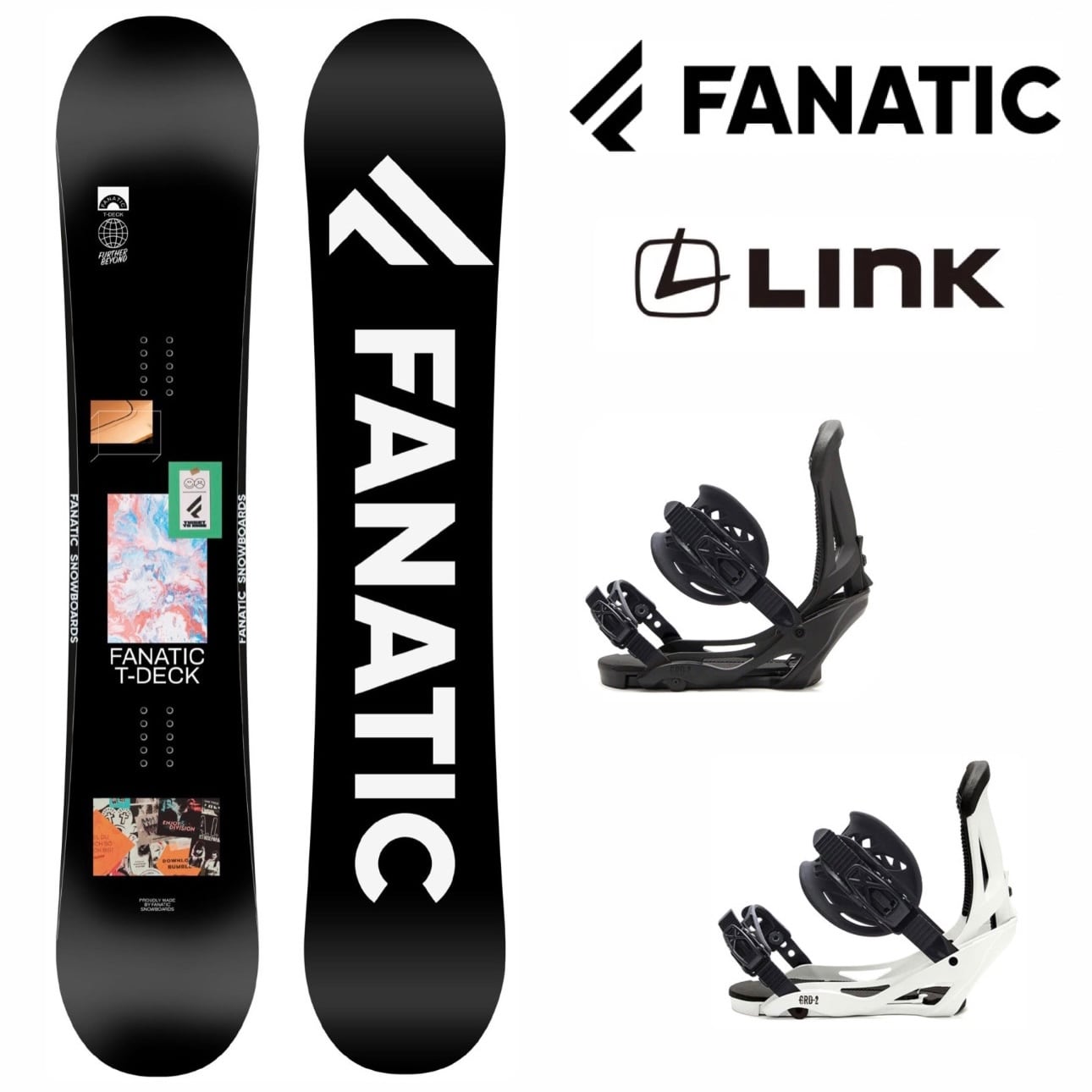 22-23 FANATIC × LINK 2点セット スノーボード T-DECK ティーデッキ