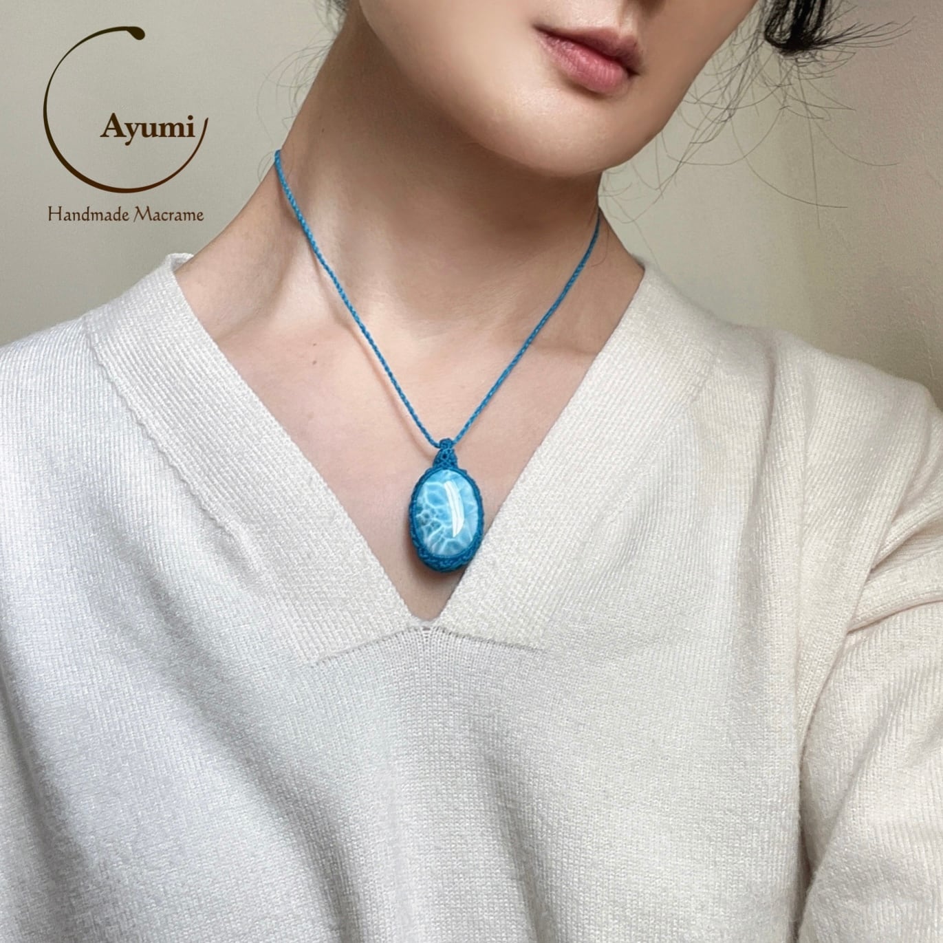 ☆天然石☆ラリマー　クロス　ネックレスペンダントトップ ☆天然石☆ラリマー クロス ネックレスペンダントトップ 【公式通販】