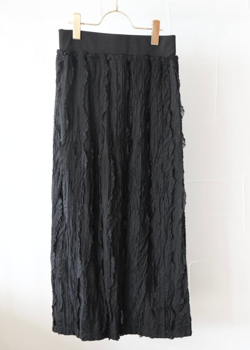 18. PRIORITY /プライオリティ フリルスカート/black(No.P51023SP)