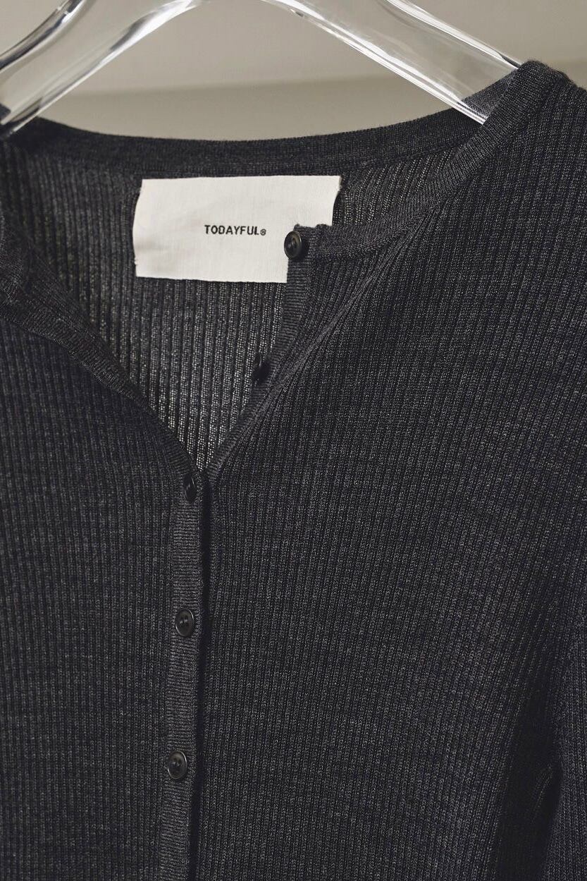 todayful Silkwool Knit Cardigan グレー TODAYFUL Silkwool Knit Cardigan シルクウールニット