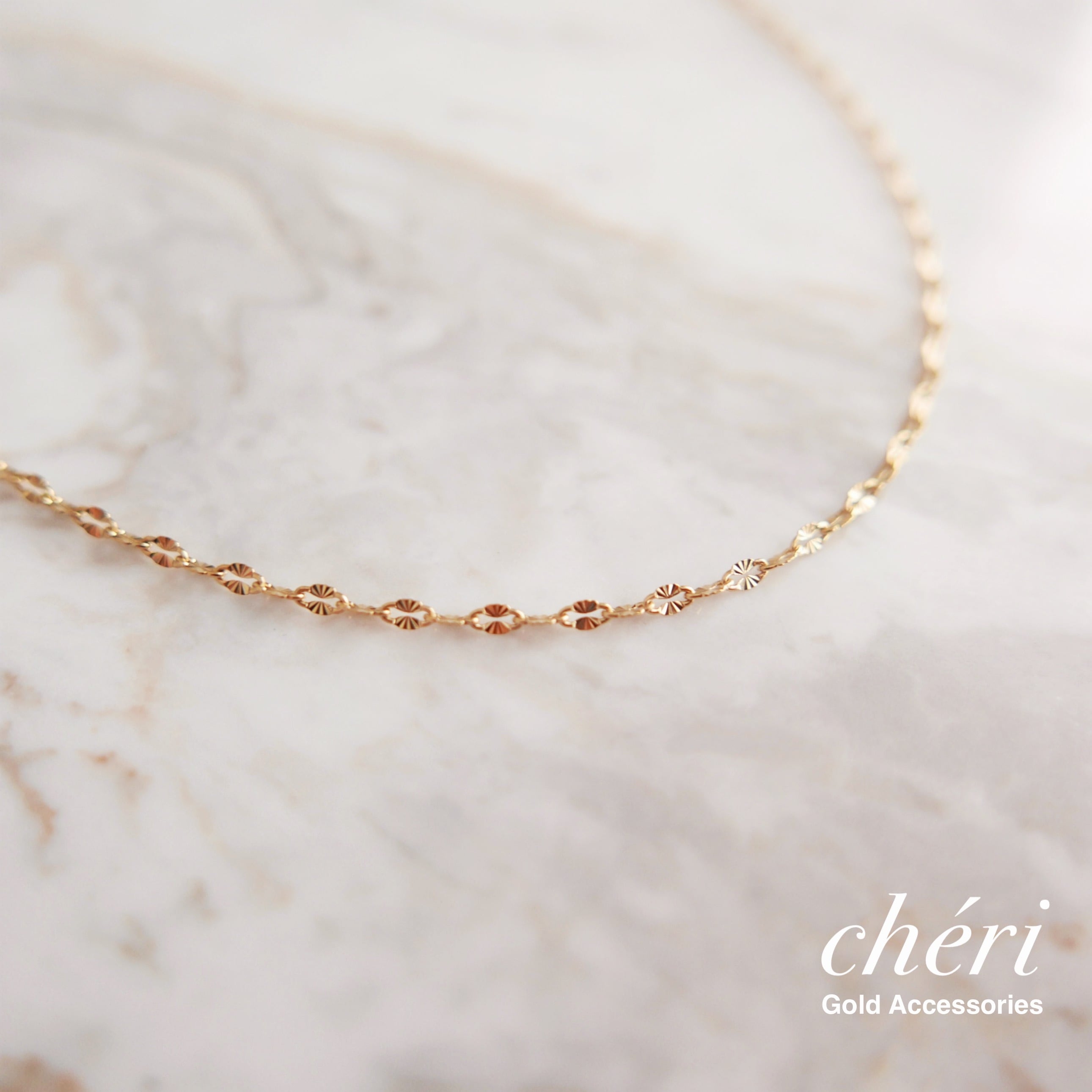 シャインチェーンネックレス | cheri | ゴールドアクセサリー（ピアス