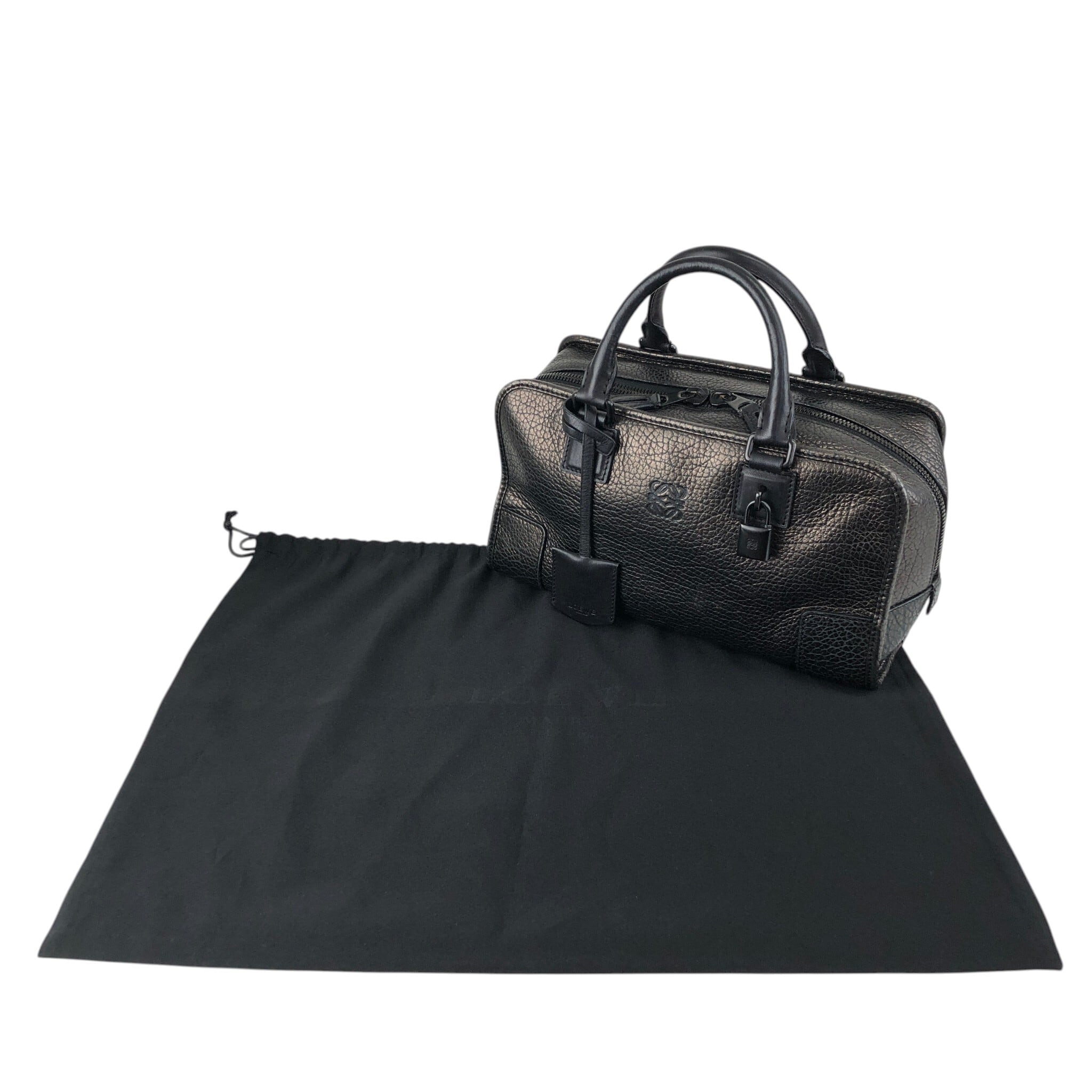 LOEWE ロエベ ハンドバッグ ブラック アナグラム レザー アマソナ ミニ