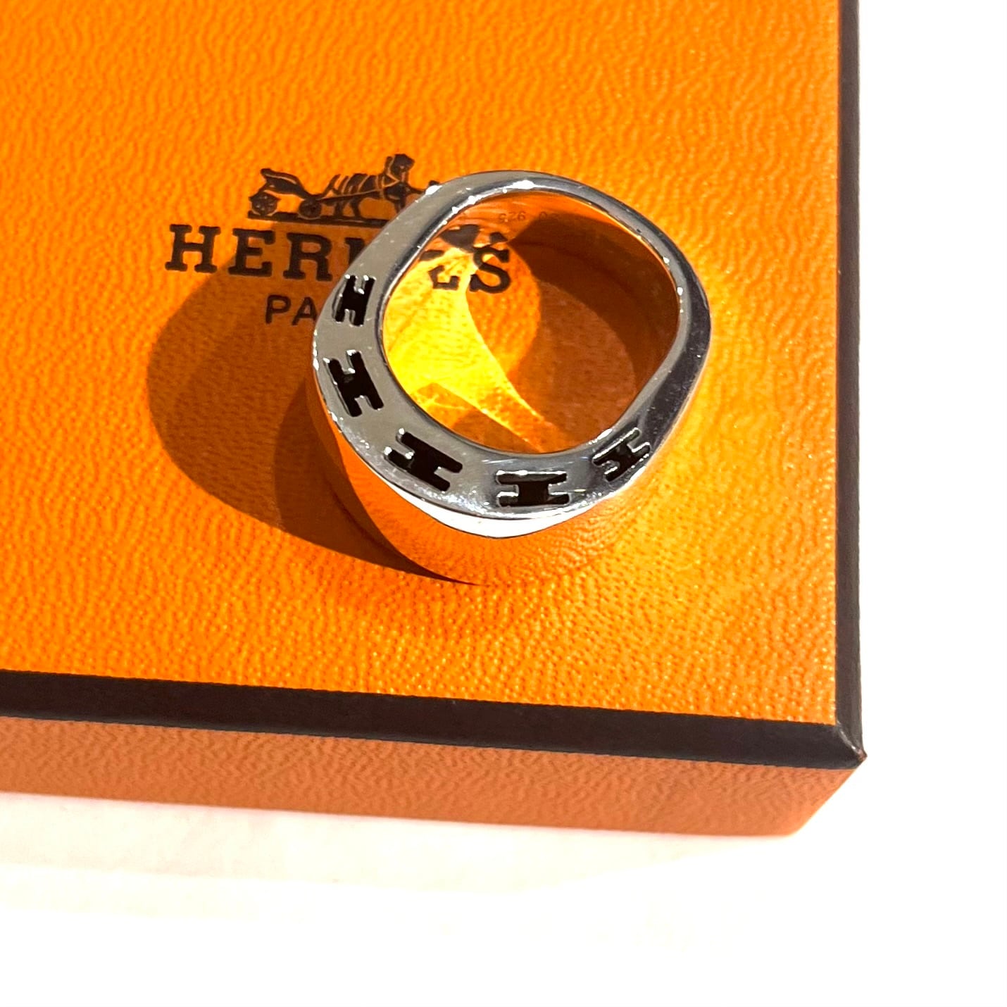 希少 【HERMÈS】【10号】1931 HERMES Hロゴ エルメスシルバー925リング 希少 【HERMÈS】【10号】1931 HERMES Hロゴ エルメスシルバー925リング
