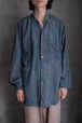 イタリア SISLEY レーヨン L/Sシャツ 170B
