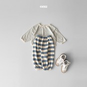 ONU 26/SS Striped Color-Block Rib-Trim T-Shirt