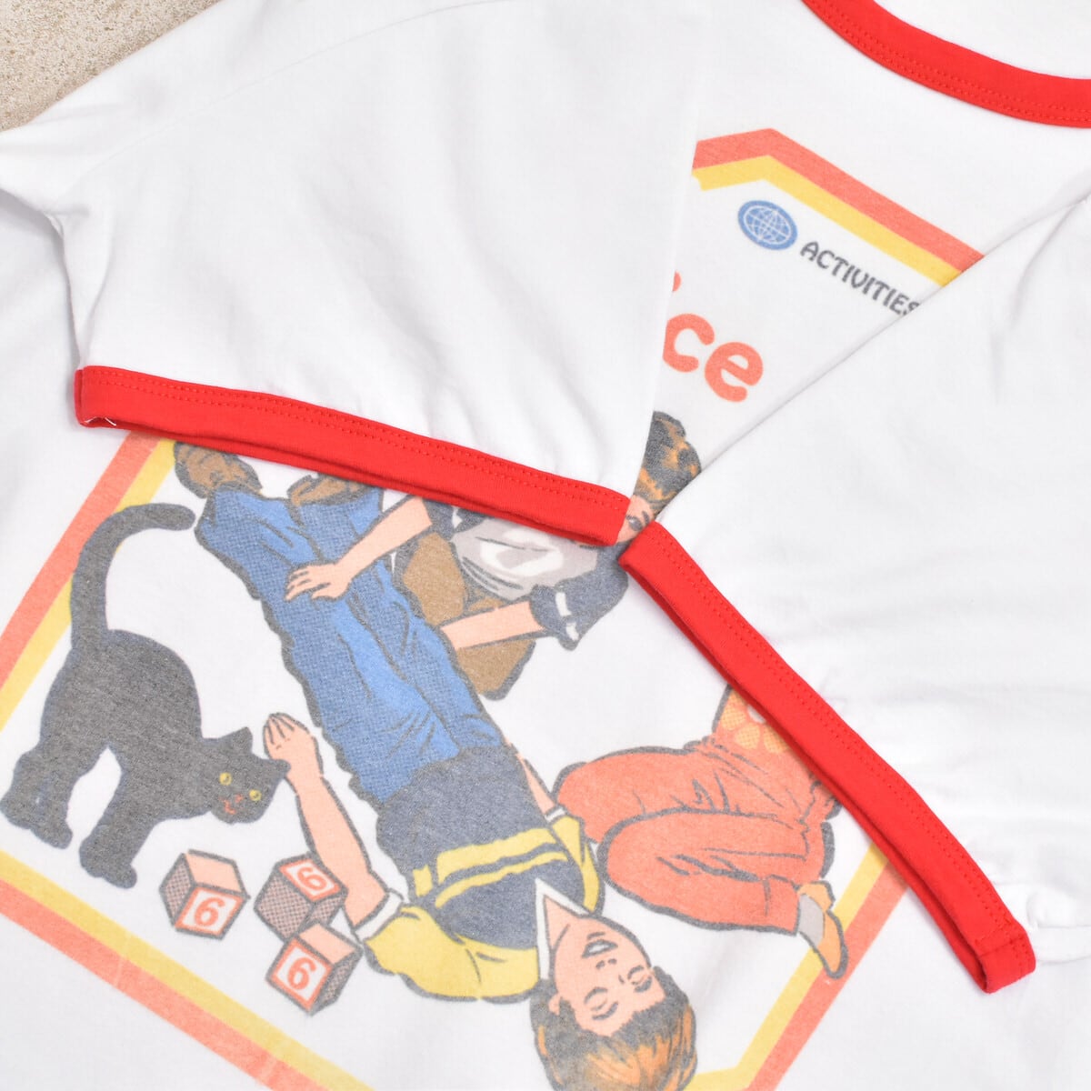 Steven Rhodes print ringer T-shirt | 古着屋 grin days memory