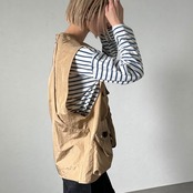 ナイロンフィッシングvest/ベージュ