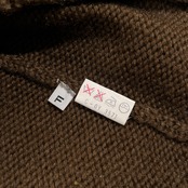 90s 北斎タグ KENZO JEANS ケンゾー ロゴ入り ハイネック ウールニットセーター サイズ F /ブラウン/C-OY3571/ビンテージ