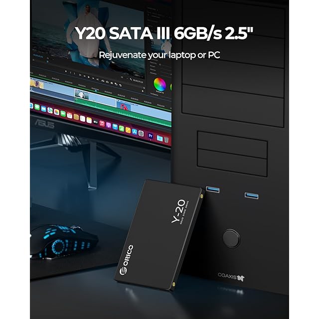 ORICO Y20 4TB 内蔵型SSD 2.5インチ 7mm 3D NAND採用 SATAIII 6Gb/s