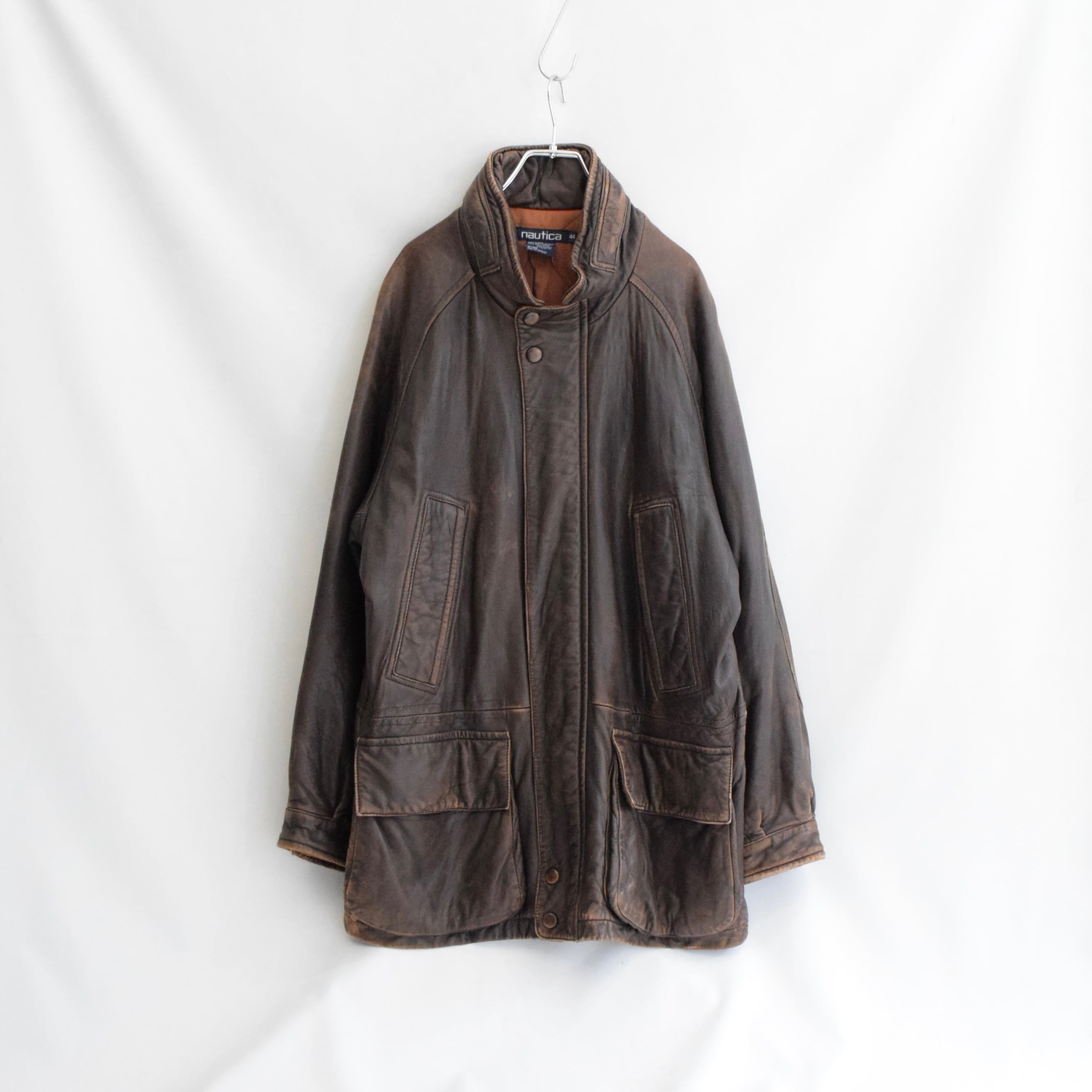 80's USA製 L.L.Bean A-2TYPE レザージャケット ブラウン メンズXL