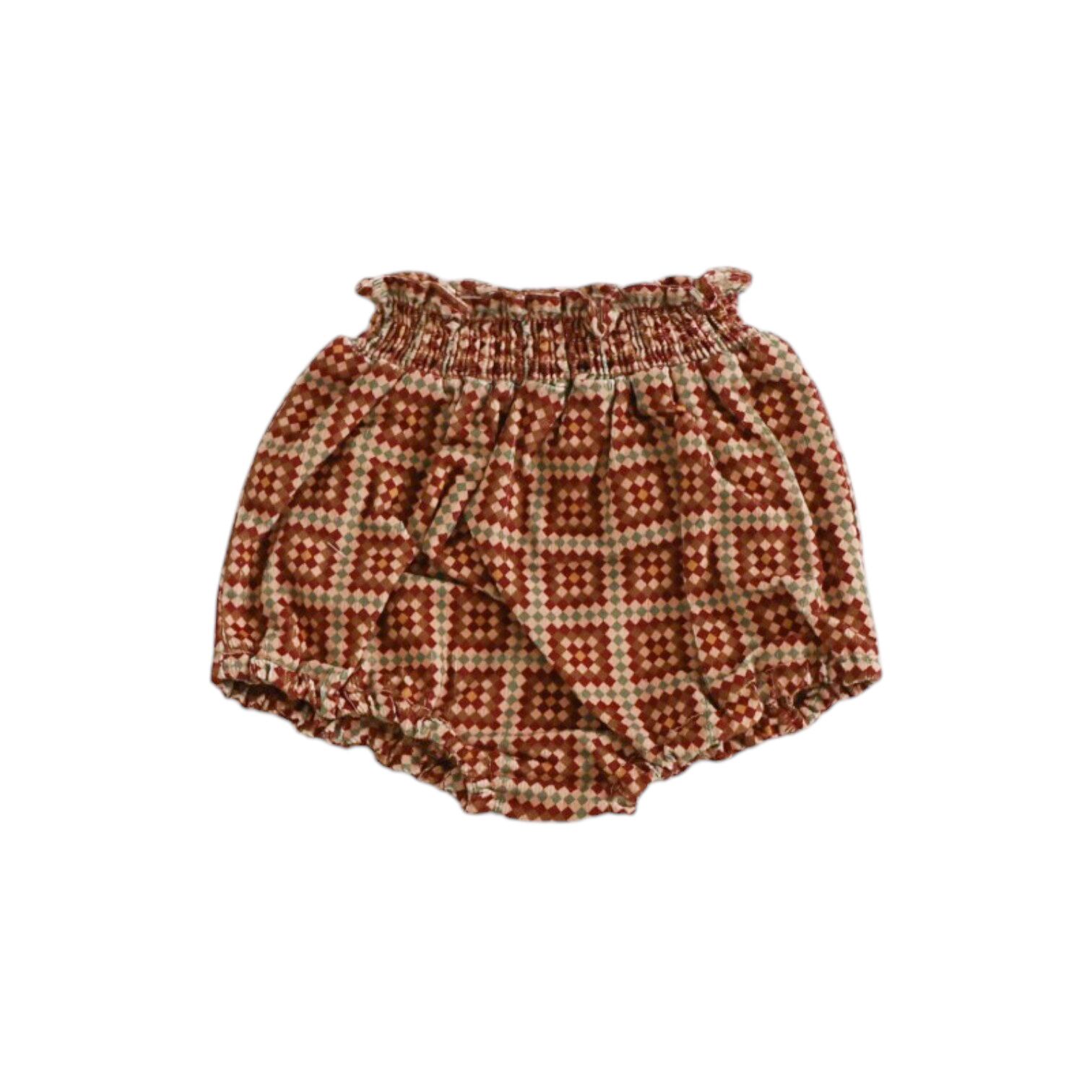 & pal / retro pattern corduroy bloomers / bordeaux / 70-90cm