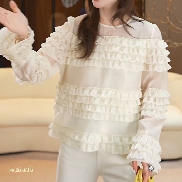 ティアード ラッフル フリル トップス 25525