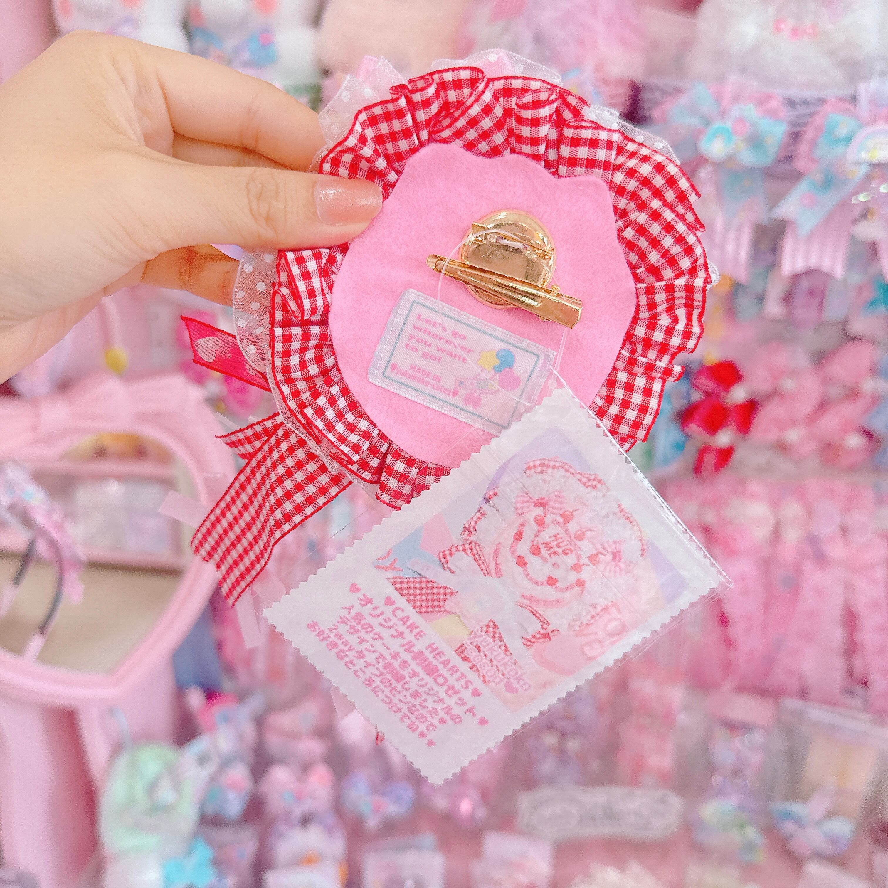 【B9】29-5刺繍ロゼット2wayピン