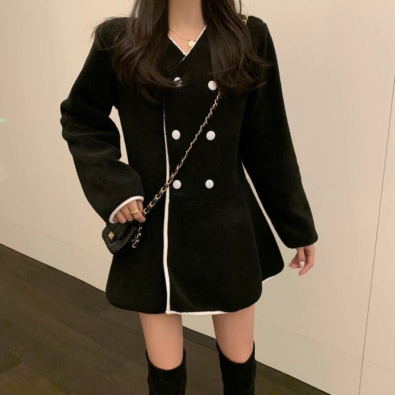 ブラックコート ウィンタースリム薄手 冬物 ブラックストロベリース41637955011