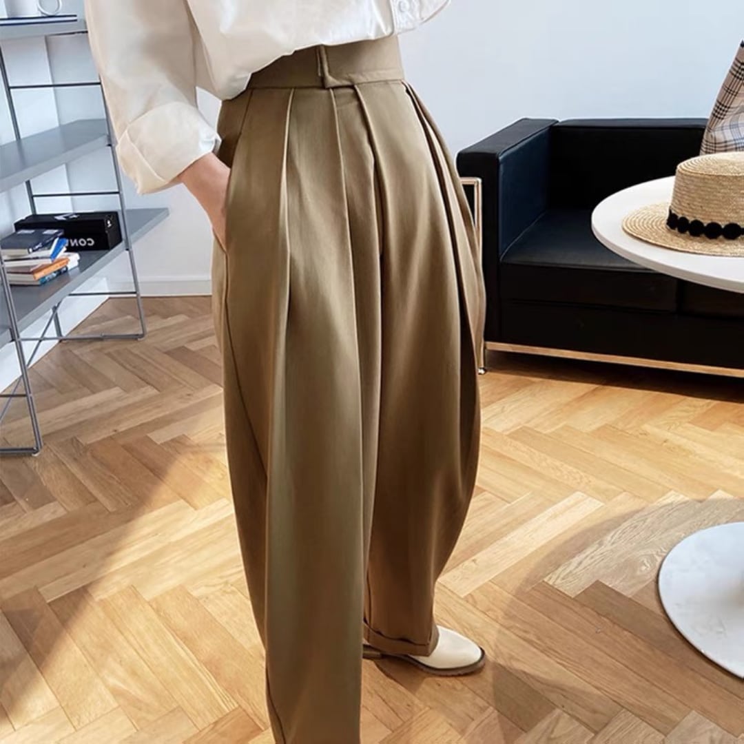 high-waist wide pants