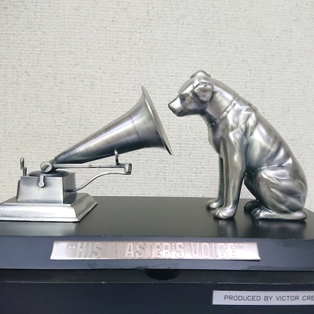 VICTOR ”His Master's Voice”オブジェ ビクター犬 オリジナル高級ニッパーくん 金属製 1997