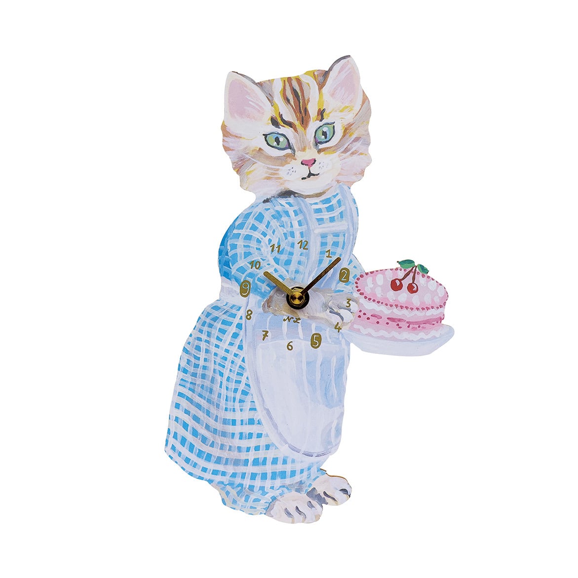 【再入荷】NathalieLete(ナタリーレテ)Diecut clock Blue cat 掛け時計 猫 キャット