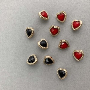 カット入りハートカボションボタン(15mm)