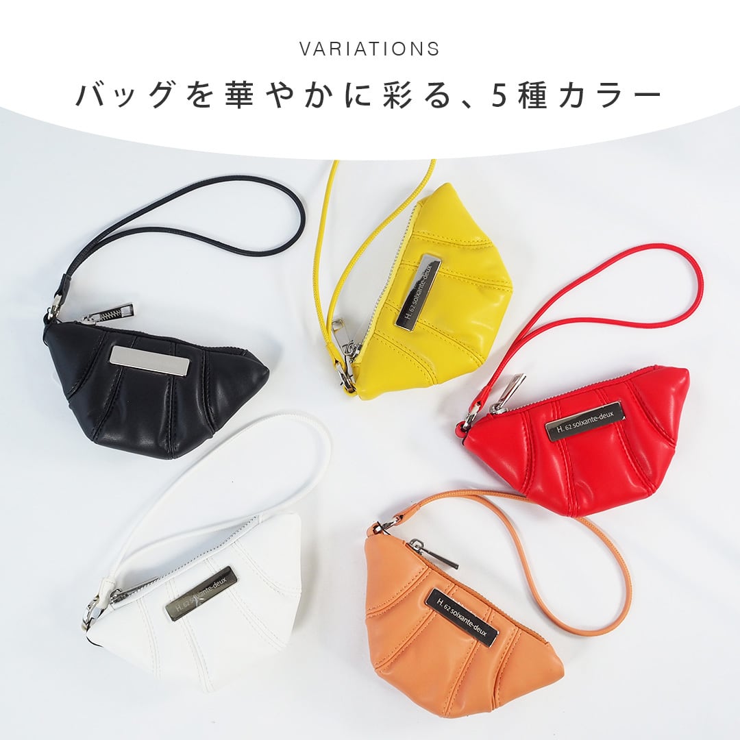 バッグチャーム ポーチ ハーフムーン h.62 アッシュソワソンドゥ 1520