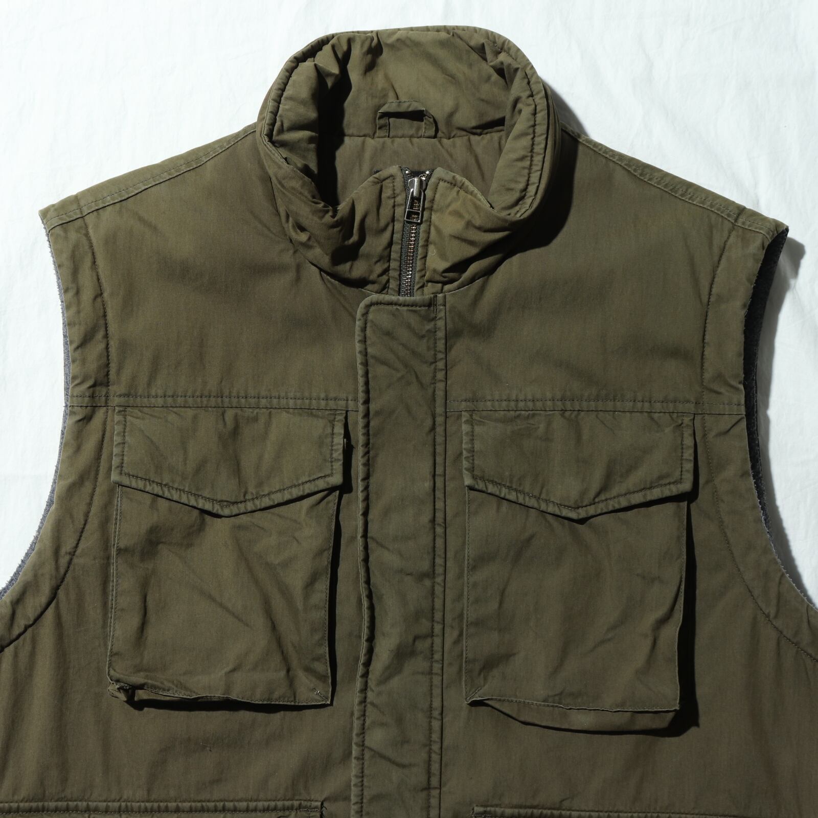 美品 L Eddie Bauer Legend フリースベスト オリーブ POLARTEC 
