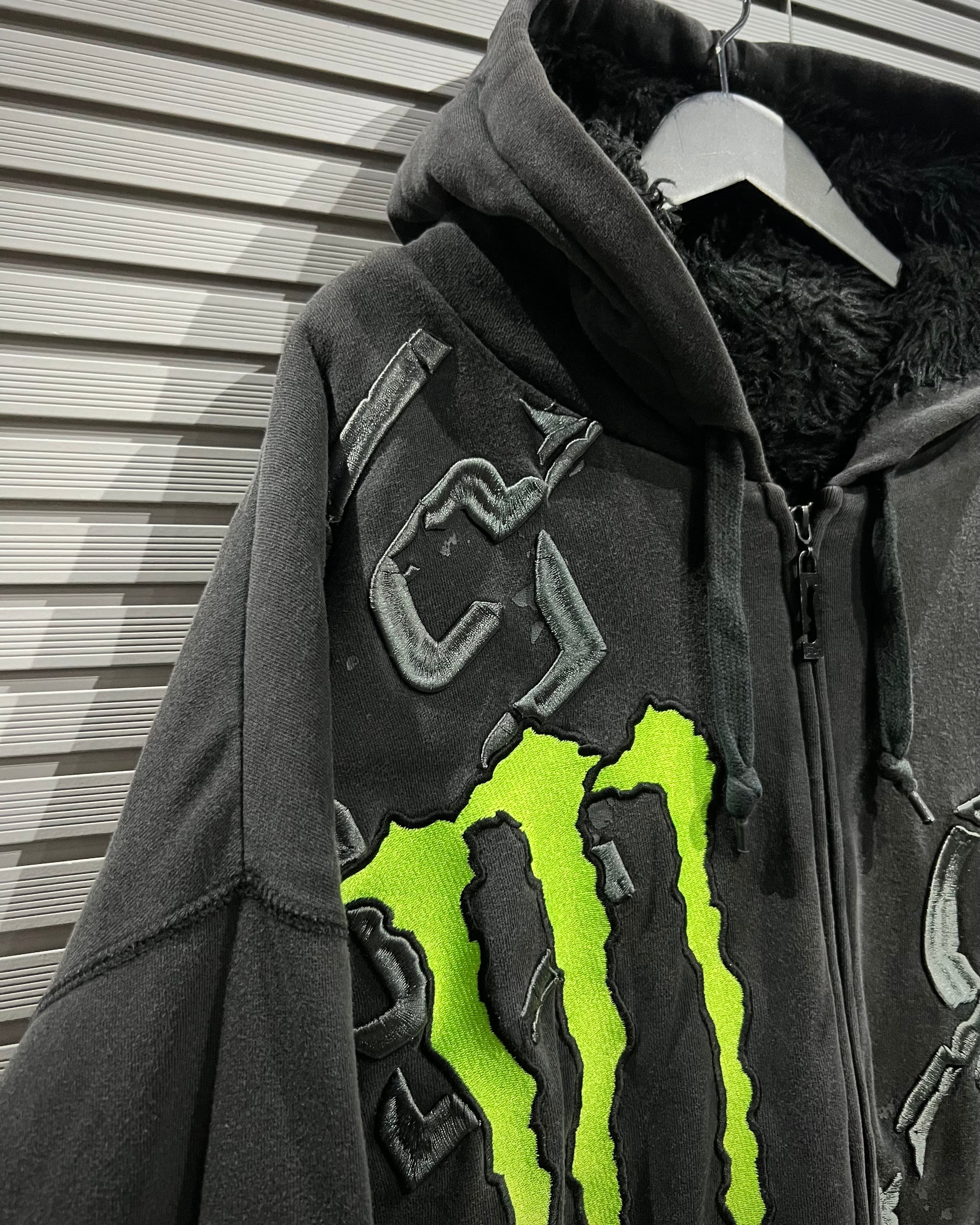 X VINTAGE】“FOX RACING”“MONSTER ENERGY” Logo Design Loose Zip Up