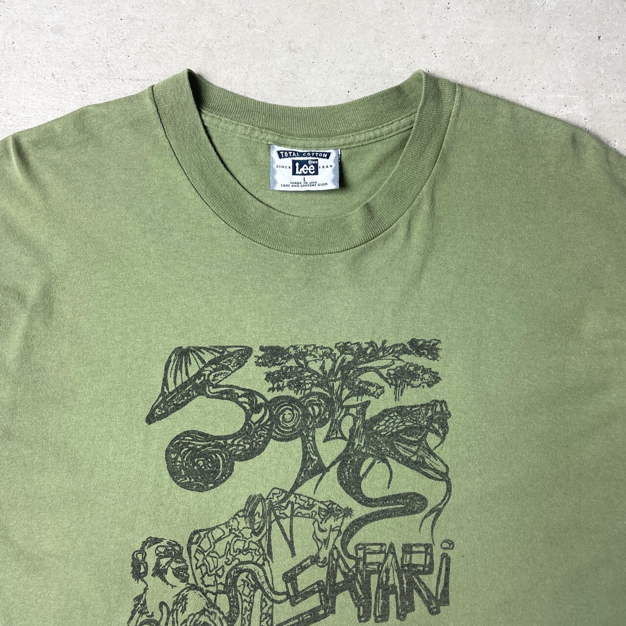 90年代 USA製 SOPH ON SAFARI ZOOO アニマル アート プリントTシャツ