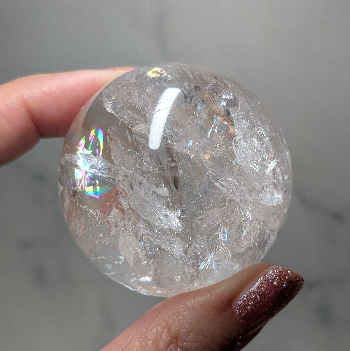 ピンククリアクォーツ スフィア 約47mm | iris imrama stone