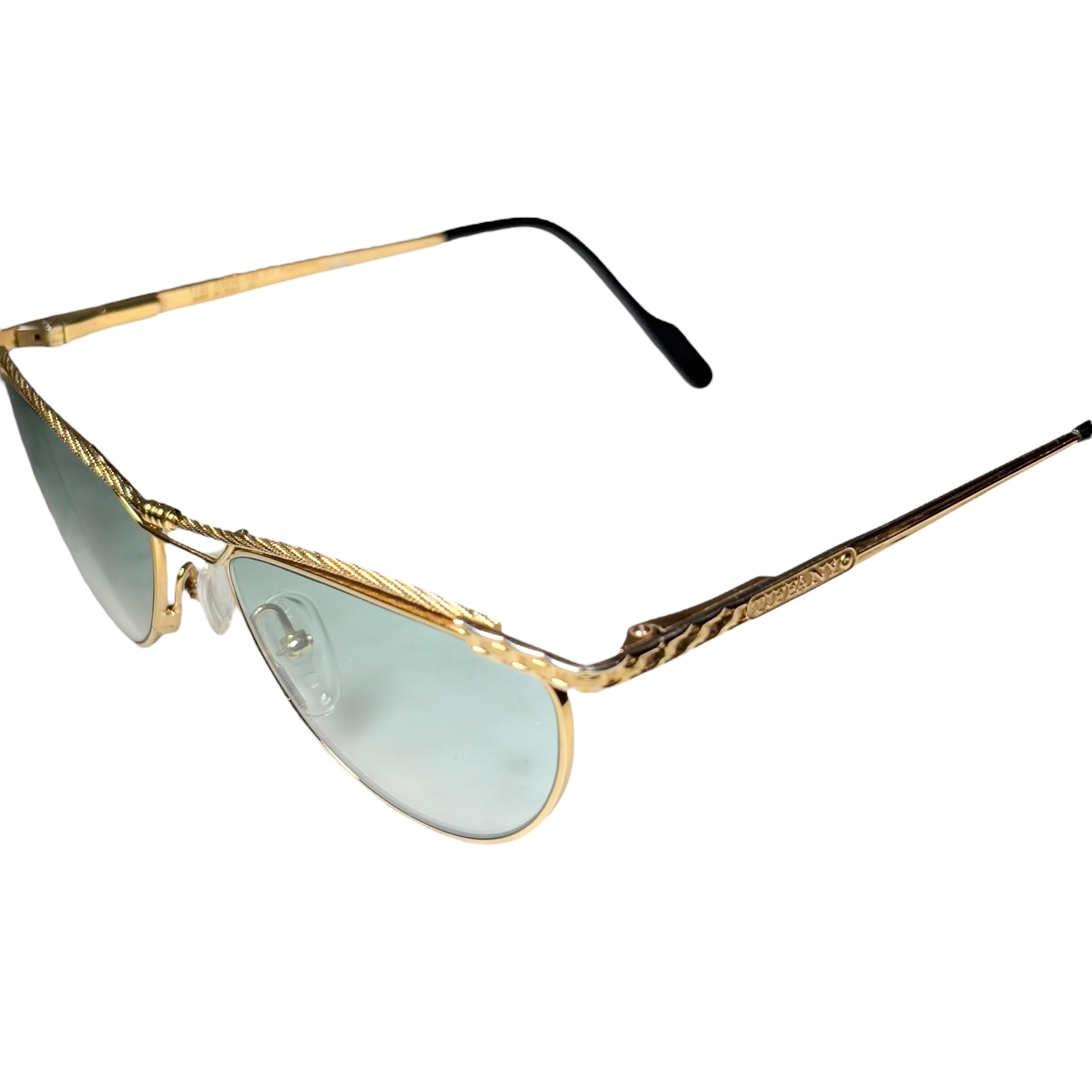 vintage TIFFANY LUNETTES twisted double bridge sunglasses “T135
